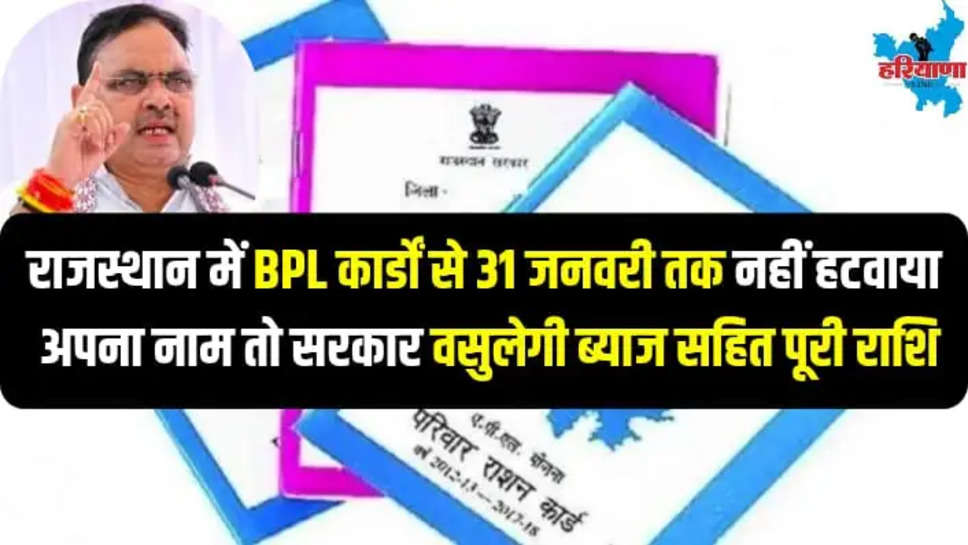 BPL CARD NEWS FROM RAJASTHAN